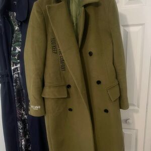 Milano Di Rouge Olive Outerwear with Black Details